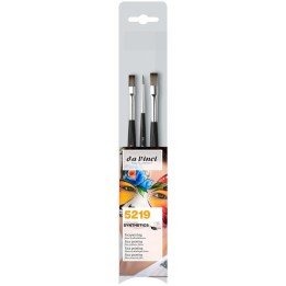 da Vinci SYNTHETICS Facepainting Brushes, Acrylic & Tempera, Assorted, 3 Brush Set