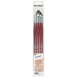 da Vinci COLLEGE Student Brush, Synthetic, Acrylic & Oil, Assorted, 5 Brush Set