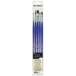 da Vinci FORTE-Acrylics Student Brush, Synthetic, Acrylic & Oil, Assorted, 5 Brush Set