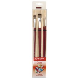 da Vinci COLLEGE Student Brush, Synthetic, Acrylic & Oil, Assorted, 4 Brush Set in Bamboo Carrier