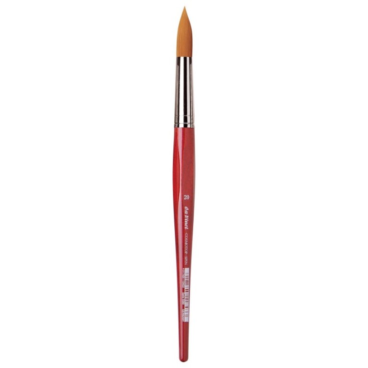 da Vinci COSMOTOP-SPIN Silkpainting Brush, Synthetic, Watercolor, Round, Size 20