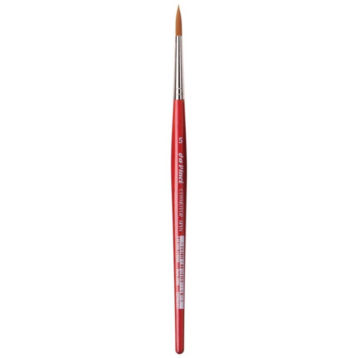 da Vinci COSMOTOP-SPIN Silkpainting Brush, Synthetic, Watercolor, Round, Size 5