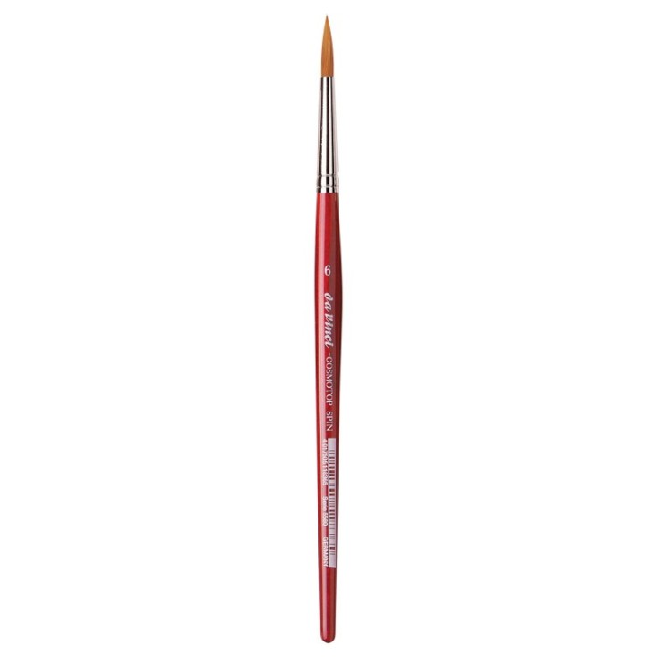 da Vinci COSMOTOP-SPIN Silkpainting Brush, Synthetic, Watercolor, Round, Size 6