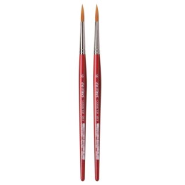 da Vinci COSMOTOP-SPIN Silkpainting Brush, Synthetic, Watercolor, Round, Size 6, Pack of 2