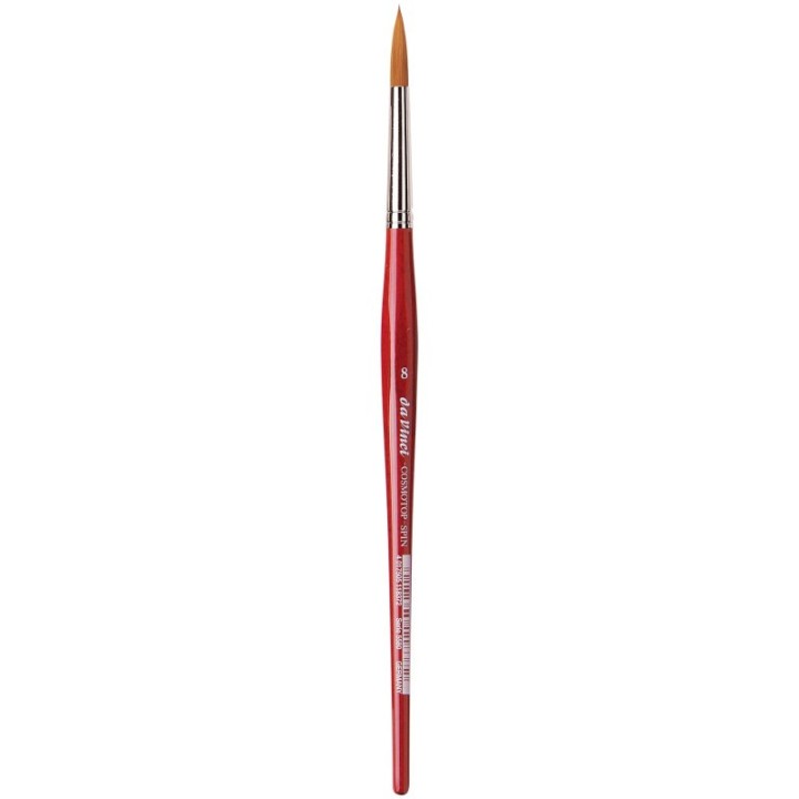 da Vinci COSMOTOP-SPIN Silkpainting Brush, Synthetic, Watercolor, Round, Size 8