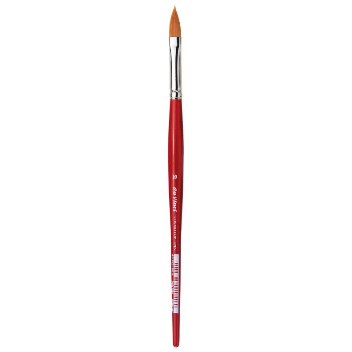 da Vinci COSMOTOP-SPIN Silkpainting Brush, Synthetic, Watercolor, Oval-Pointed, Size 10