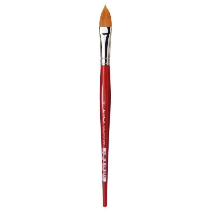 da Vinci COSMOTOP-SPIN Silkpainting Brush, Synthetic, Watercolor, Oval-Pointed, Size 16