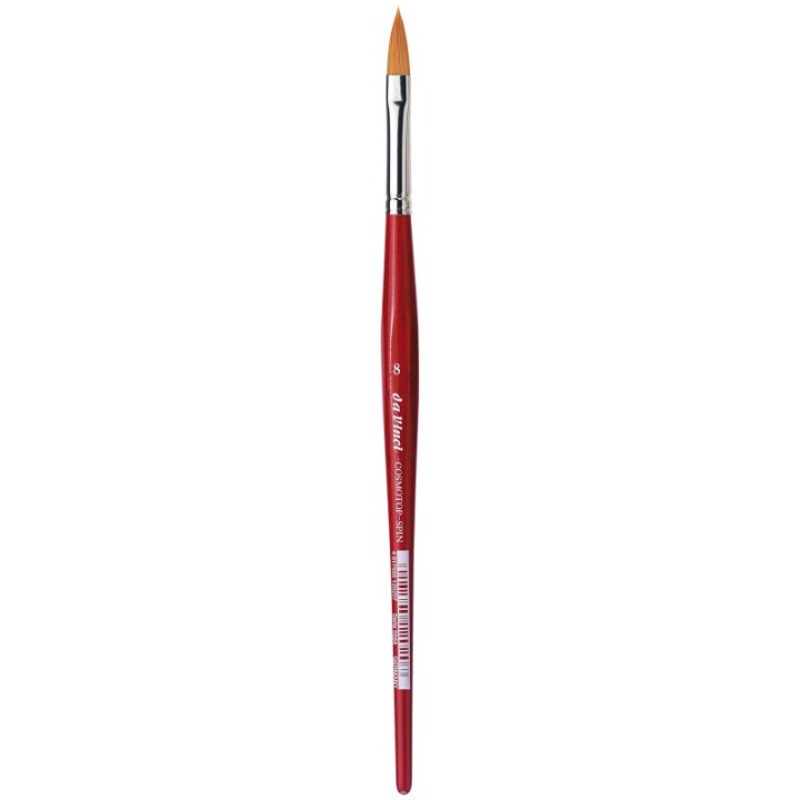 da Vinci COSMOTOP-SPIN Silkpainting Brush, Synthetic, Watercolor, Oval-Pointed, Size 8
