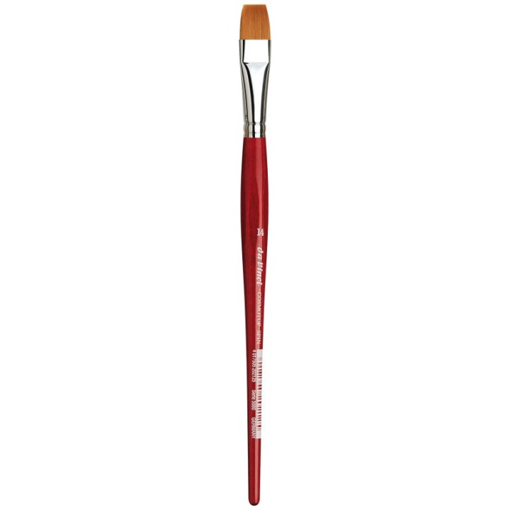 da Vinci COSMOTOP-SPIN Silkpainting Brush, Synthetic, Watercolor, Flat, Size 14