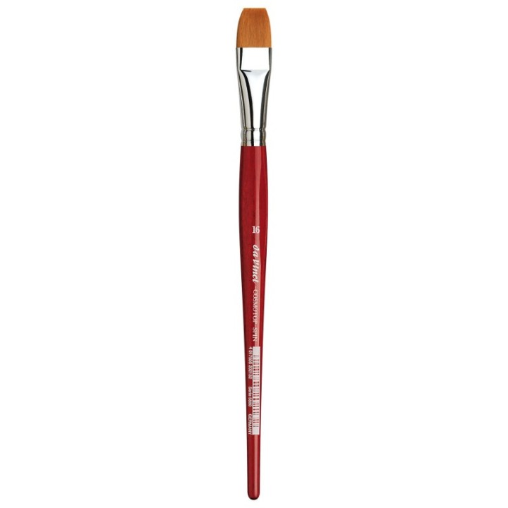 da Vinci COSMOTOP-SPIN Silkpainting Brush, Synthetic, Watercolor, Flat, Size 16