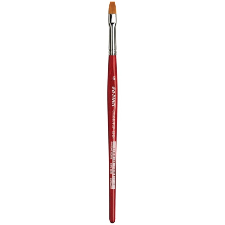 da Vinci COSMOTOP-SPIN Silkpainting Brush, Synthetic, Watercolor, Flat, Size 6