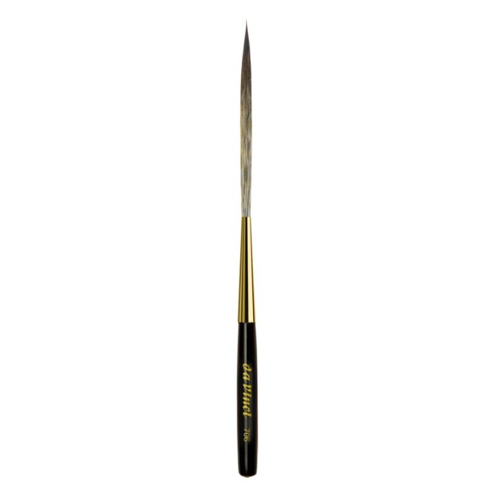 da Vinci CASANEO Stroke Pointed Striper with Short Handle, Synthetic, Watercolor & Acrylic, Series 706, Size 8