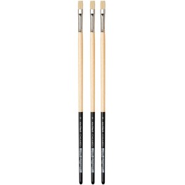 da Vinci CHUNEO Synthetic Hog Bristle, Oil, Flat, Series 7129, Size 6, Pack of 3