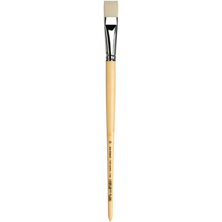 da Vinci TOP-ACRYL Bright White Brush, Synthetic, Acrylic & Oil, Flat, Series 7182, Size 20