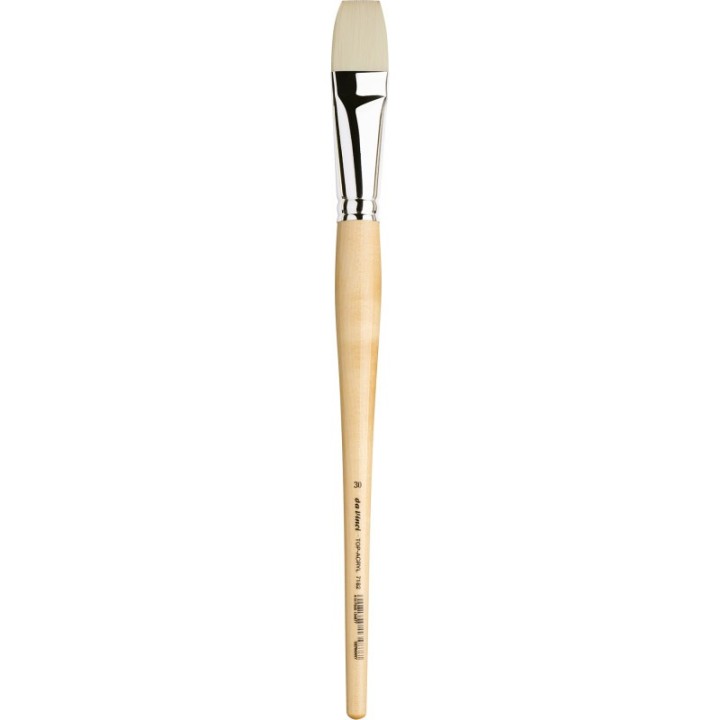 da Vinci TOP-ACRYL Bright White Brush, Synthetic, Acrylic & Oil, Flat, Series 7182, Size 30
