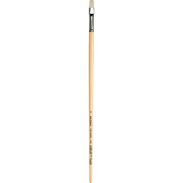 da Vinci TOP-ACRYL Bright White Brush, Synthetic, Acrylic & Oil, Flat, Series 7182, Size 8