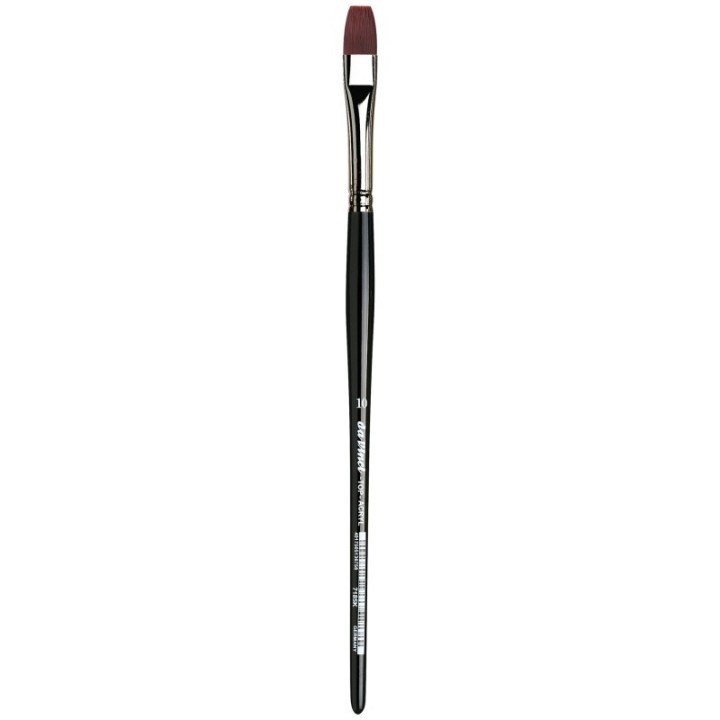 da Vinci TOP-ACRYL Bright Red-Brown Brush, Synthetic, Acrylic & Oil, Flat, Series 7185K, Size 10