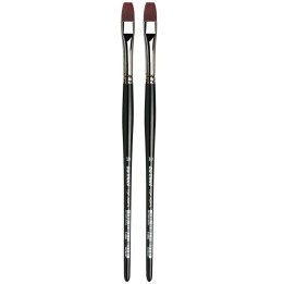 da Vinci TOP-ACRYL Bright Red-Brown Brush, Synthetic, Acrylic & Oil, Flat, Series 7185K, Size 10, Pack of 2