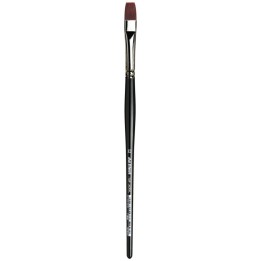 da Vinci TOP-ACRYL Bright Red-Brown Brush, Synthetic, Acrylic & Oil, Flat, Series 7185K, Size 12
