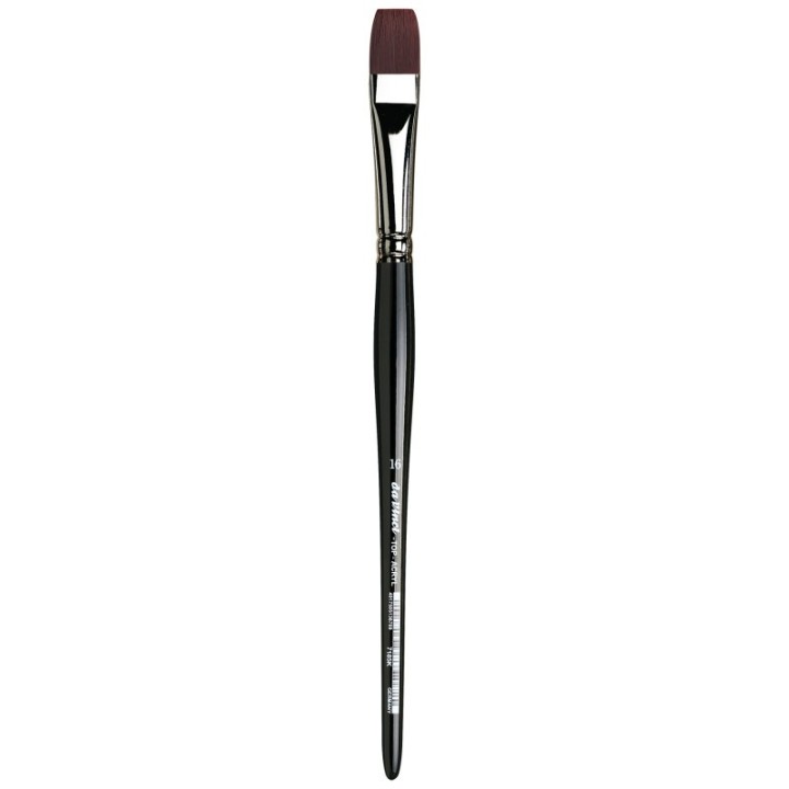 da Vinci TOP-ACRYL Bright Red-Brown Brush, Synthetic, Acrylic & Oil, Flat, Series 7185K, Size 16