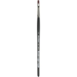 da Vinci TOP-ACRYL Bright Red-Brown Brush, Synthetic, Acrylic & Oil, Flat, Series 7185K, Size 2