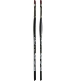 da Vinci TOP-ACRYL Bright Red-Brown Brush, Synthetic, Acrylic & Oil, Flat, Series 7185K, Size 2, Pack of 2