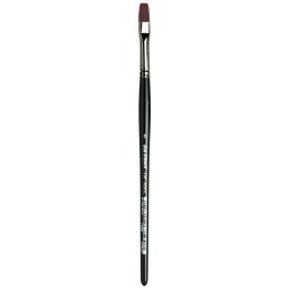 da Vinci TOP-ACRYL Bright Red-Brown Brush, Synthetic, Acrylic & Oil, Flat, Series 7185K, Size 6