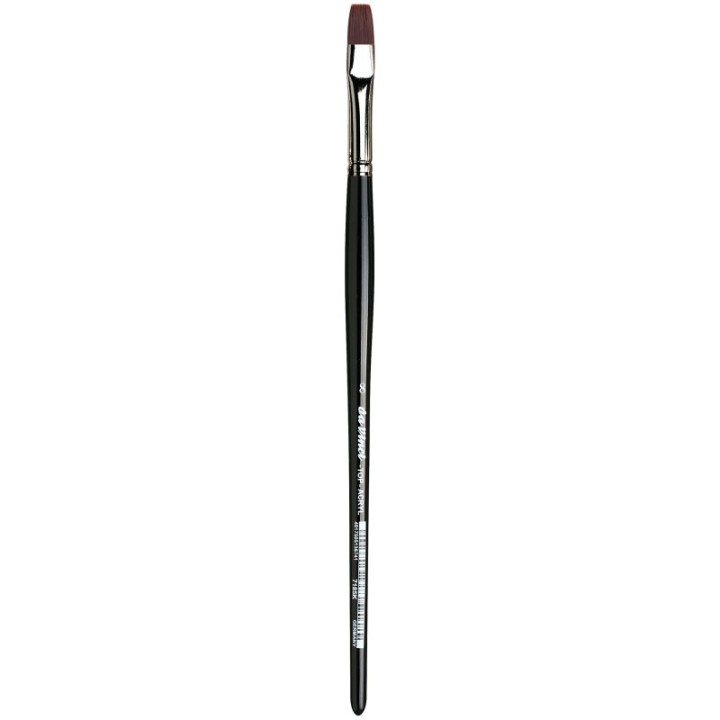 da Vinci TOP-ACRYL Bright Red-Brown Brush, Synthetic, Acrylic & Oil, Flat, Series 7185K, Size 8