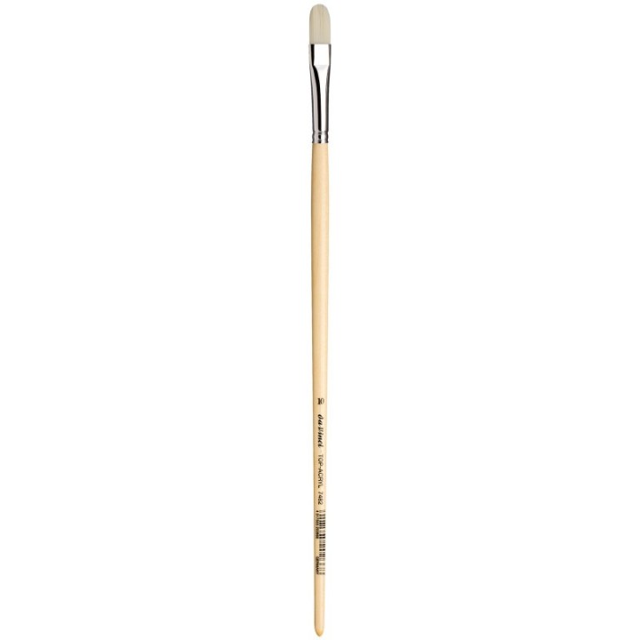 da Vinci TOP-ACRYL White Brush, Synthetic, Acrylic & Oil, Filbert, Series 7482, Size 10