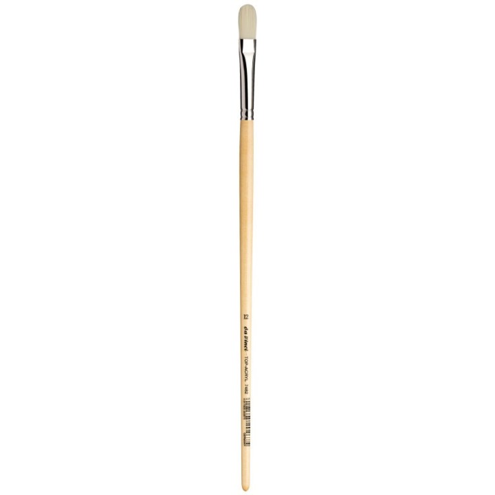 da Vinci TOP-ACRYL White Brush, Synthetic, Acrylic & Oil, Filbert, Series 7482, Size 12