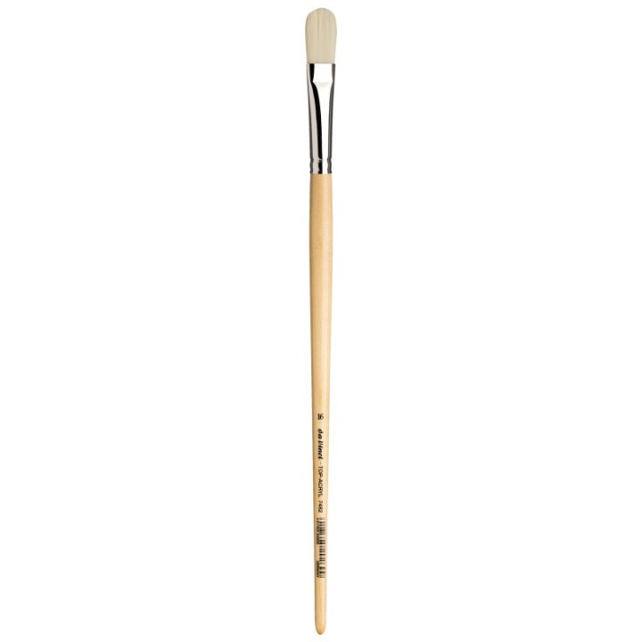 da Vinci TOP-ACRYL White Brush, Synthetic, Acrylic & Oil, Filbert, Series 7482, Size 16