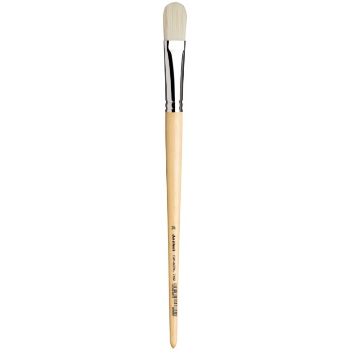 da Vinci TOP-ACRYL White Brush, Synthetic, Acrylic & Oil, Filbert, Series 7482, Size 24