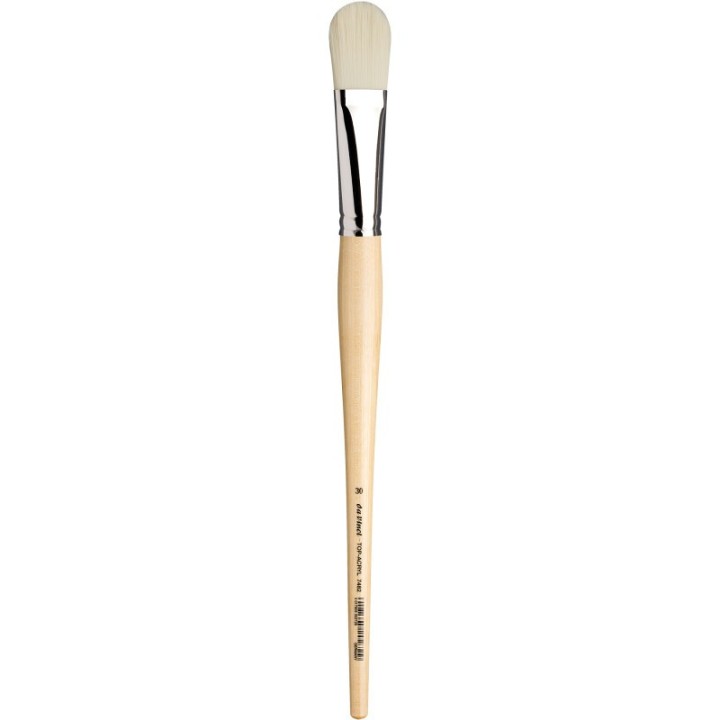da Vinci TOP-ACRYL White Brush, Synthetic, Acrylic & Oil, Filbert, Series 7482, Size 30