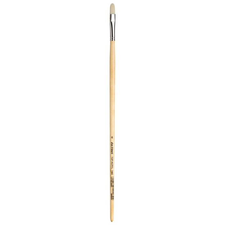 da Vinci TOP-ACRYL White Brush, Synthetic, Acrylic & Oil, Filbert, Series 7482, Size 6