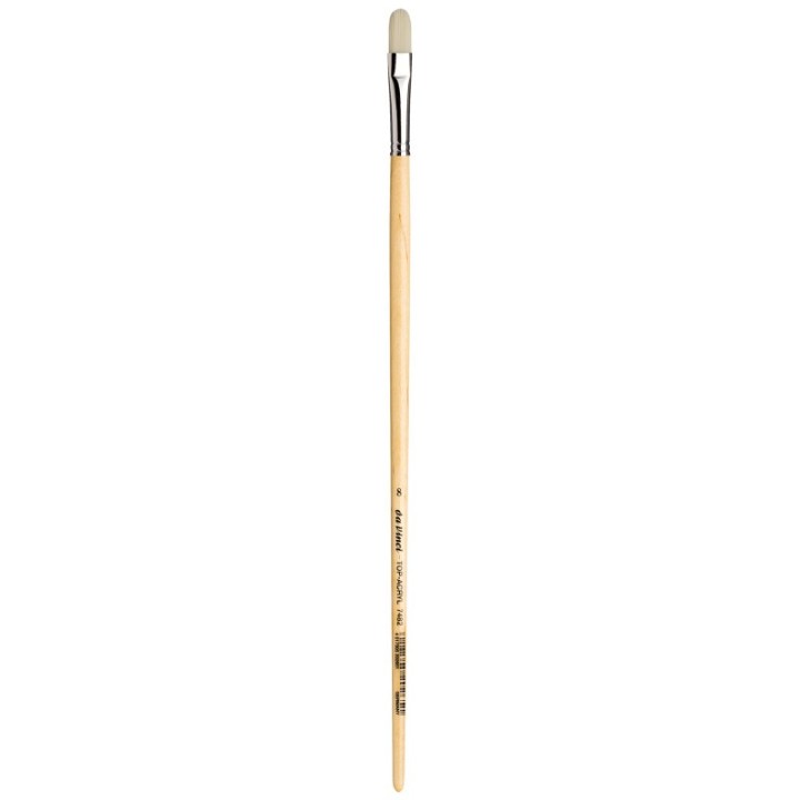 da Vinci TOP-ACRYL White Brush, Synthetic, Acrylic & Oil, Filbert, Series 7482, Size 8