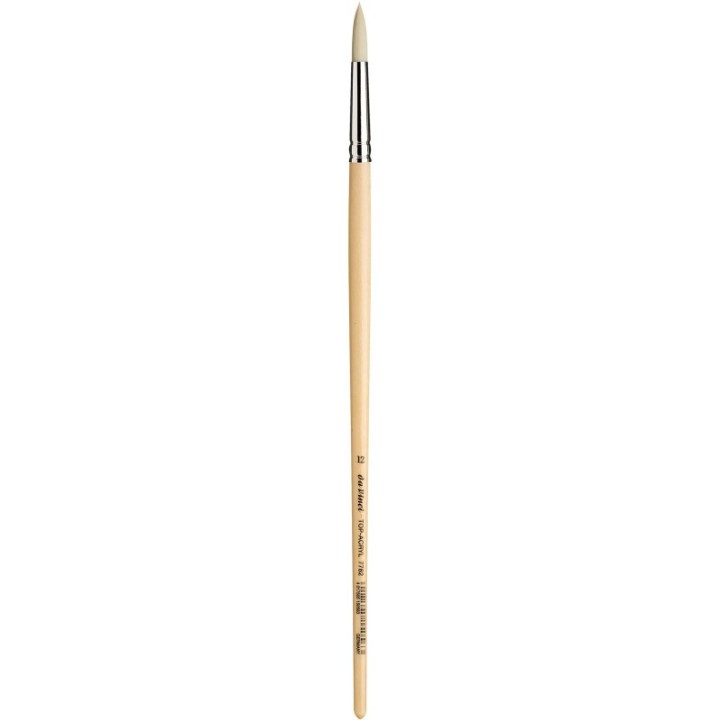 da Vinci TOP-ACRYL White Brush, Synthetic, Acrylic & Oil, Round, Series 7782, Size 12