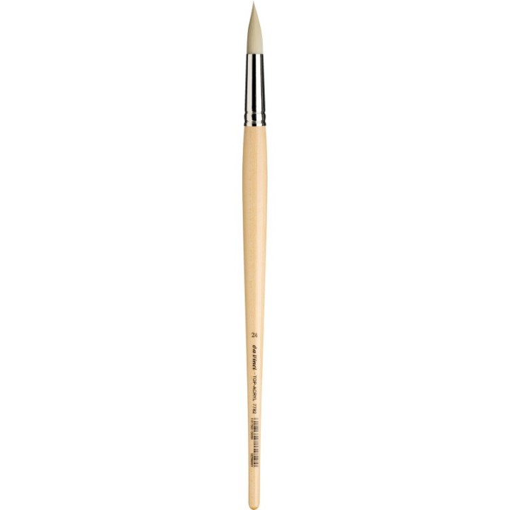 da Vinci TOP-ACRYL White Brush, Synthetic, Acrylic & Oil, Round, Series 7782, Size 24
