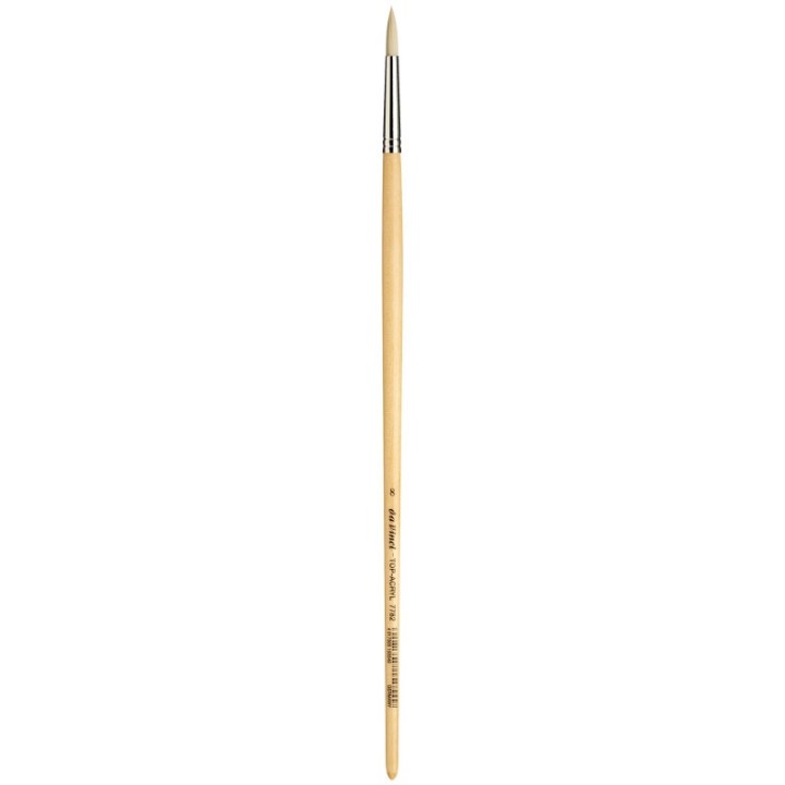 da Vinci TOP-ACRYL White Brush, Synthetic, Acrylic & Oil, Round, Series 7782, Size 8