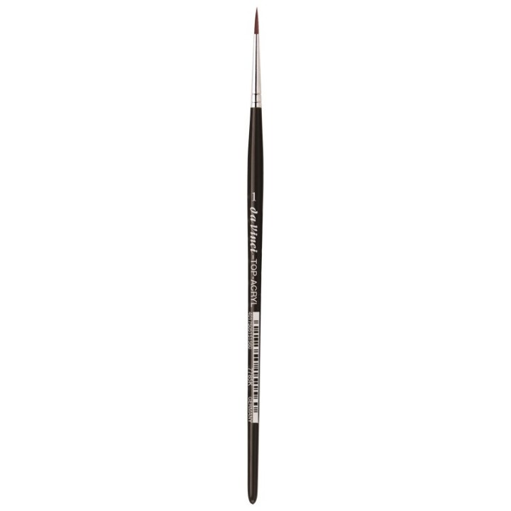da Vinci TOP-ACRYL Red-Brown Brush, Synthetic, Acrylic & Oil, Round, Series 7785K, Size 1
