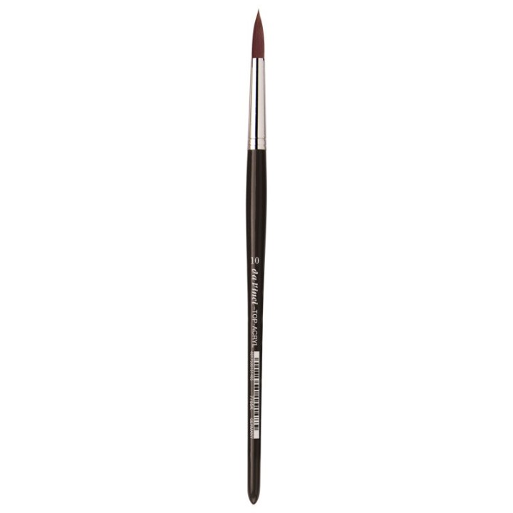 da Vinci TOP-ACRYL Red-Brown Brush, Synthetic, Acrylic & Oil, Round, Series 7785K, Size 10