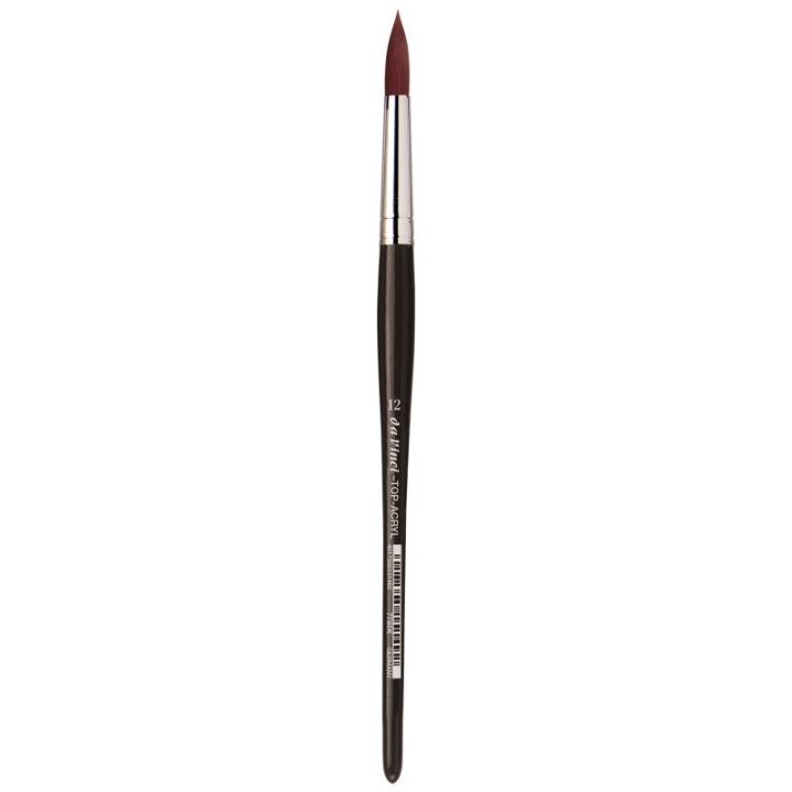 da Vinci TOP-ACRYL Red-Brown Brush, Synthetic, Acrylic & Oil, Round, Series 7785K, Size 12
