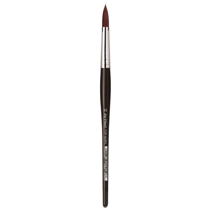da Vinci TOP-ACRYL Red-Brown Brush, Synthetic, Acrylic & Oil, Round, Series 7785K, Size 16