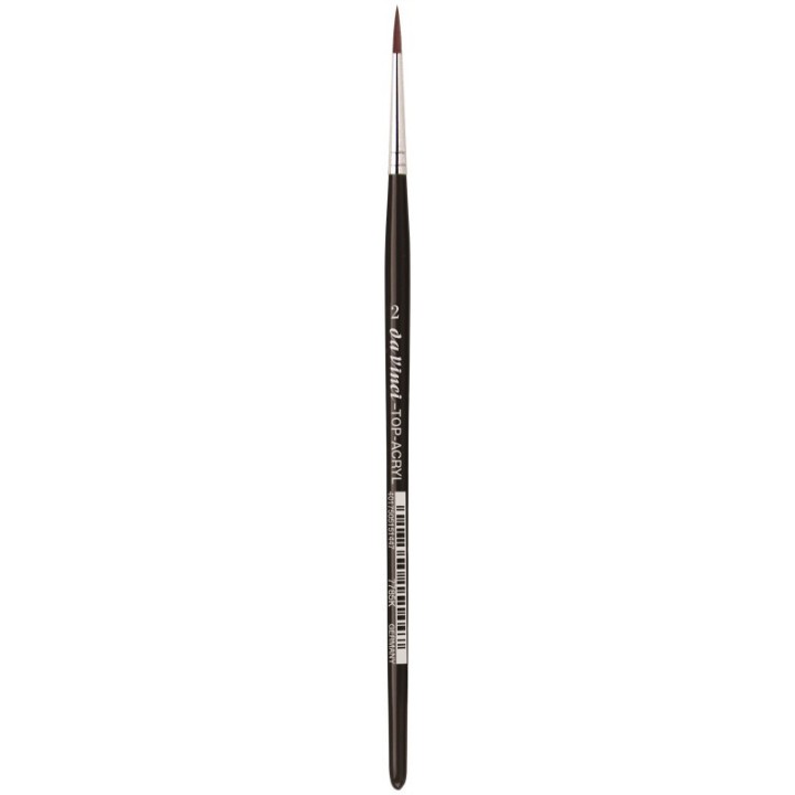 da Vinci TOP-ACRYL Red-Brown Brush, Synthetic, Acrylic & Oil, Round, Series 7785K, Size 2