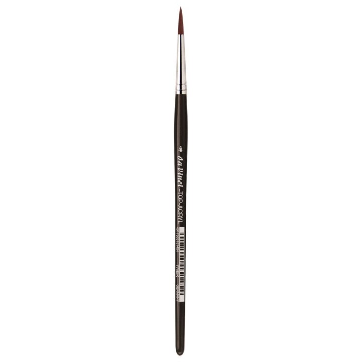 da Vinci TOP-ACRYL Red-Brown Brush, Synthetic, Acrylic & Oil, Round, Series 7785K, Size 4