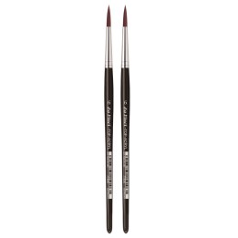 da Vinci TOP-ACRYL Red-Brown Brush, Synthetic, Acrylic & Oil, Round, Series 7785K, Size 6, Pack of 2
