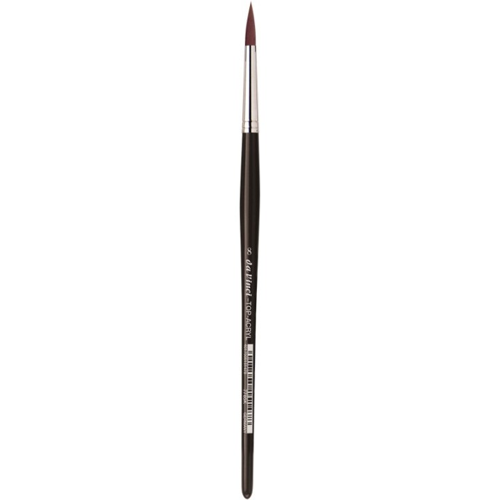 da Vinci TOP-ACRYL Red-Brown Brush, Synthetic, Acrylic & Oil, Round, Series 7785K, Size 8