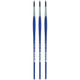 da Vinci FORTE-Acrylics Student Brush, Synthetic, Acrylic & Oil, Round, Series 8630, Size 10, Pack of 3
