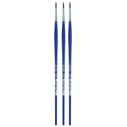 da Vinci FORTE-Acrylics Student Brush, Synthetic, Acrylic & Oil, Round, Series 8630, Size 4, Pack of 3