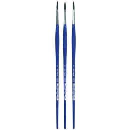 da Vinci FORTE-Acrylics Student Brush, Synthetic, Acrylic & Oil, Round, Series 8630, Size 6, Pack of 3