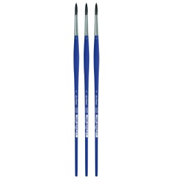 da Vinci FORTE-Acrylics Student Brush, Synthetic, Acrylic & Oil, Round, Series 8630, Size 8, Pack of 3